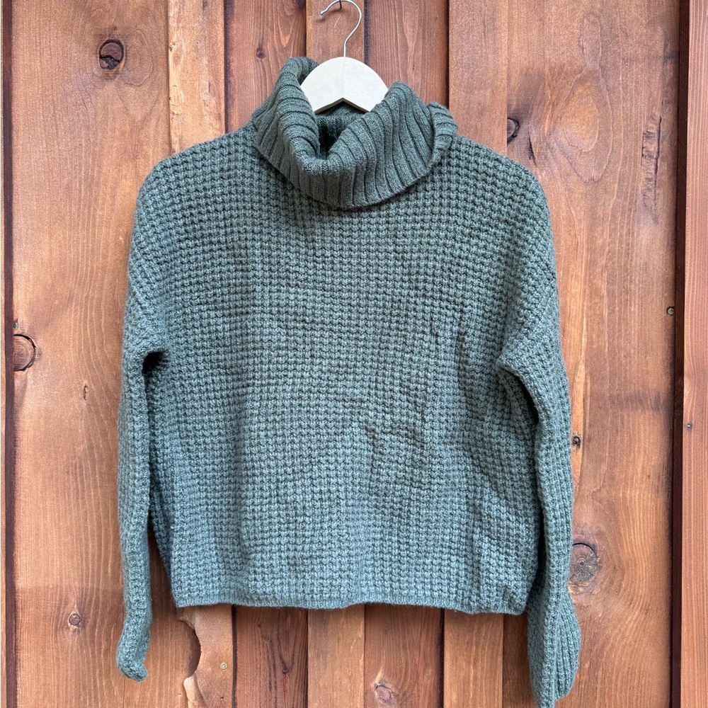 Cropped Turtleneck Sweater
